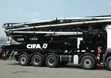 Pompa do betonu mocowana na ciężarówce CIFA K52L