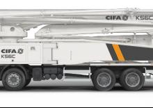 Pompa do betonu mocowana na ciężarówce CIFA K56C