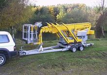 Platformy robocze na wysięgniku teleskopowym mocowane na przyczepie OMMELIFT Omme 15000 Z