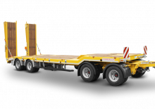 Przyczepy niskopodwoziowe Schwarzmüller 4-axle low loader trailer with offset platform