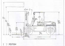 Wózki widłowe z silnikiem wysokoprężnym Komatsu FD 60 H 6