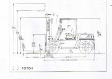 Wózki widłowe z silnikiem wysokoprężnym Komatsu FD 70-6