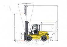 Wózki widłowe z silnikiem wysokoprężnym Hyster H 8.00 XM