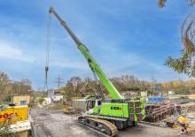 Żurawie gąsienicowe — wysięgnik teleskopowy Sennebogen 6103 E