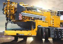 Żurawie wieżowe dolnoobrotowe z wysięgnikiem wodzakowym mocowane na ciężarówce Liebherr MK 88-4.1