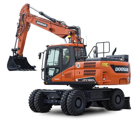 1/50 DOOSAN DX160W ホイールショベル 1/50 Doosan DX160W Wheel Excavator 