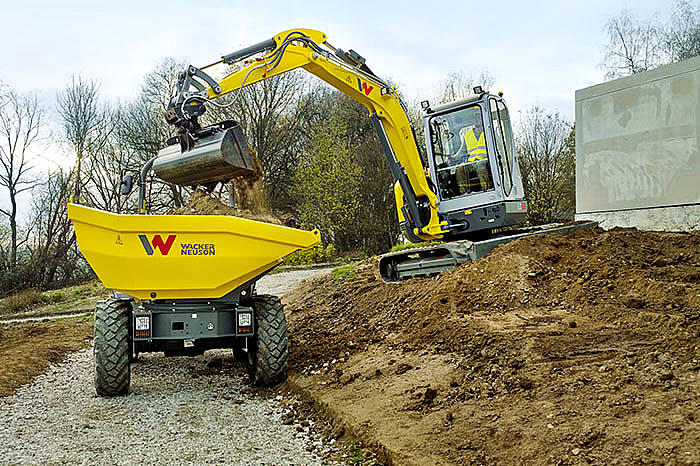 Specyfikacja koparki Wacker Neuson EZ53 (2017 - 2019